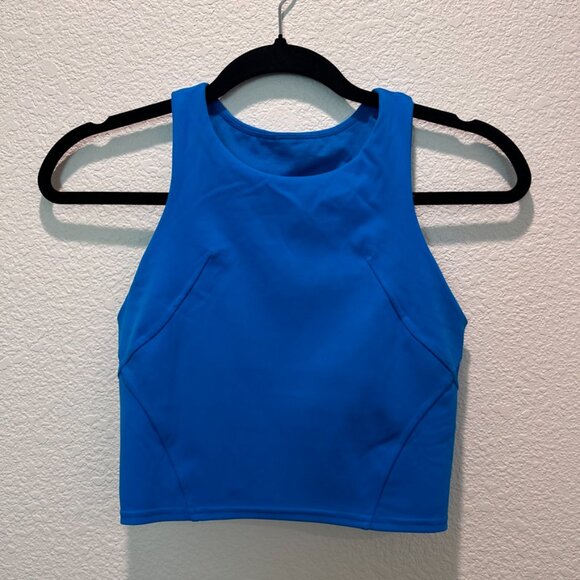 lululemon athletica Tops - Lululemon Invigorate Training Tank Top Blue Poolside Sports Bra Size 4